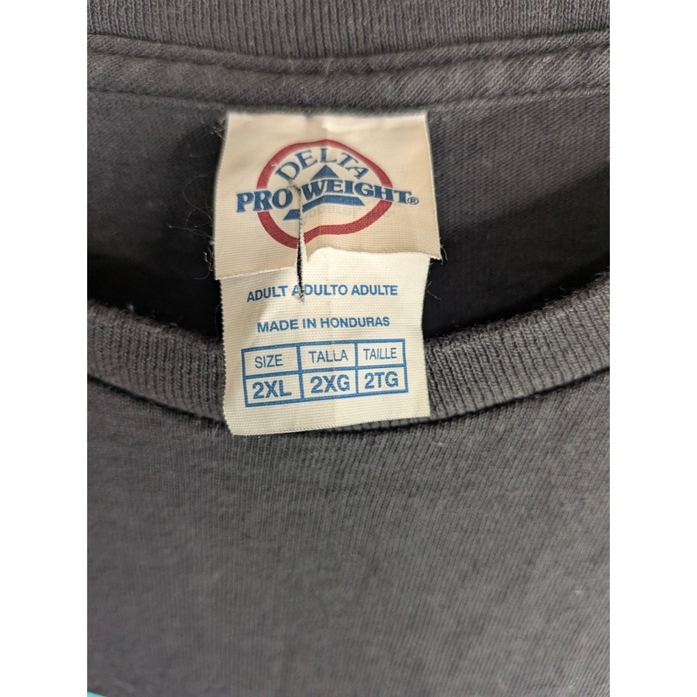 Vintage 90s Y2K Miami Beach Graphic T-Shirt Black 2XL Souvenir 100% Cotton - Picture 3 of 12